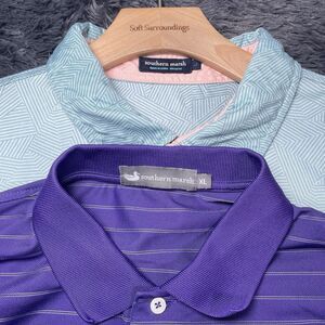 Southern Marsh Men's Polo Shirt Bundle - Purple & Light Blue